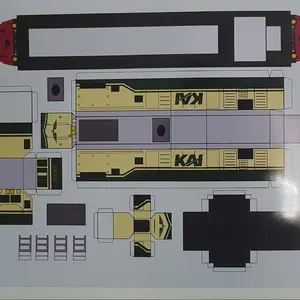 Pola papercraft kereta api CC201 Vintage