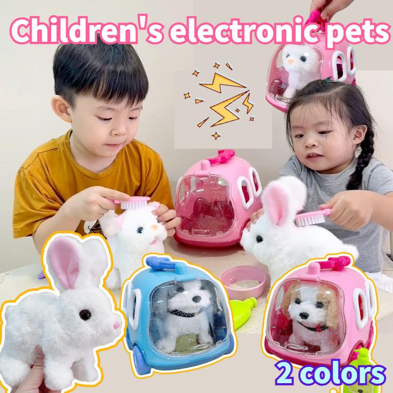 Pet Crate Toy With Accessories Cute Electric Bunny Stuffed Toy - TikTok ...