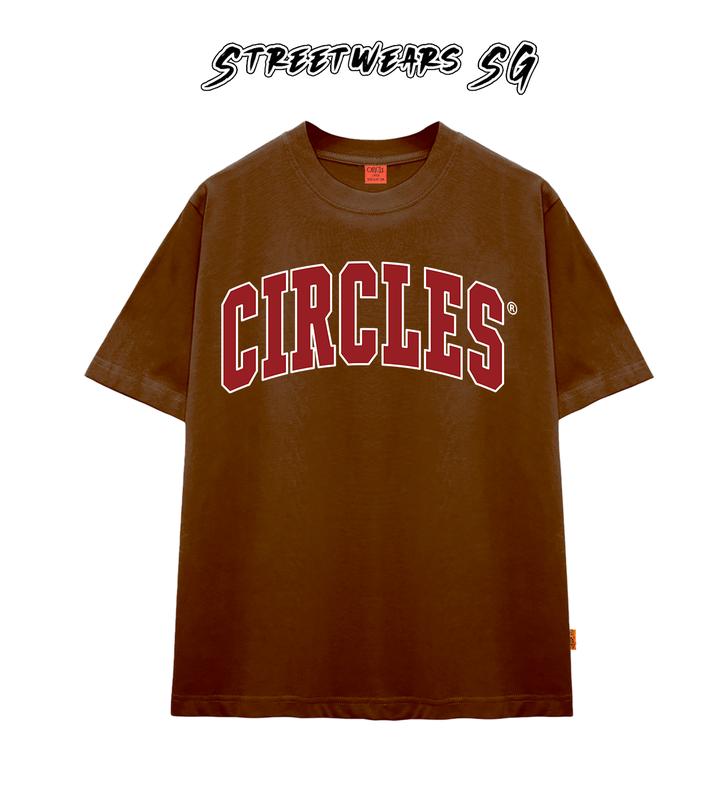 Áo thun cổ tròn CIRCLE Đỏ Cong Cao cấp nam nữ form rộng - Streetwears SG Menswear Cotton 3