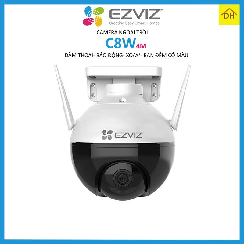 Camera EZVIZ C8W 4M QHD Xoay 360 Độ- Đàm Thoại 2 Chiều- Báo Động Chống Trộm- Ban Đêm Có Màu- Wifi Ngoài Trời Chính Hãng