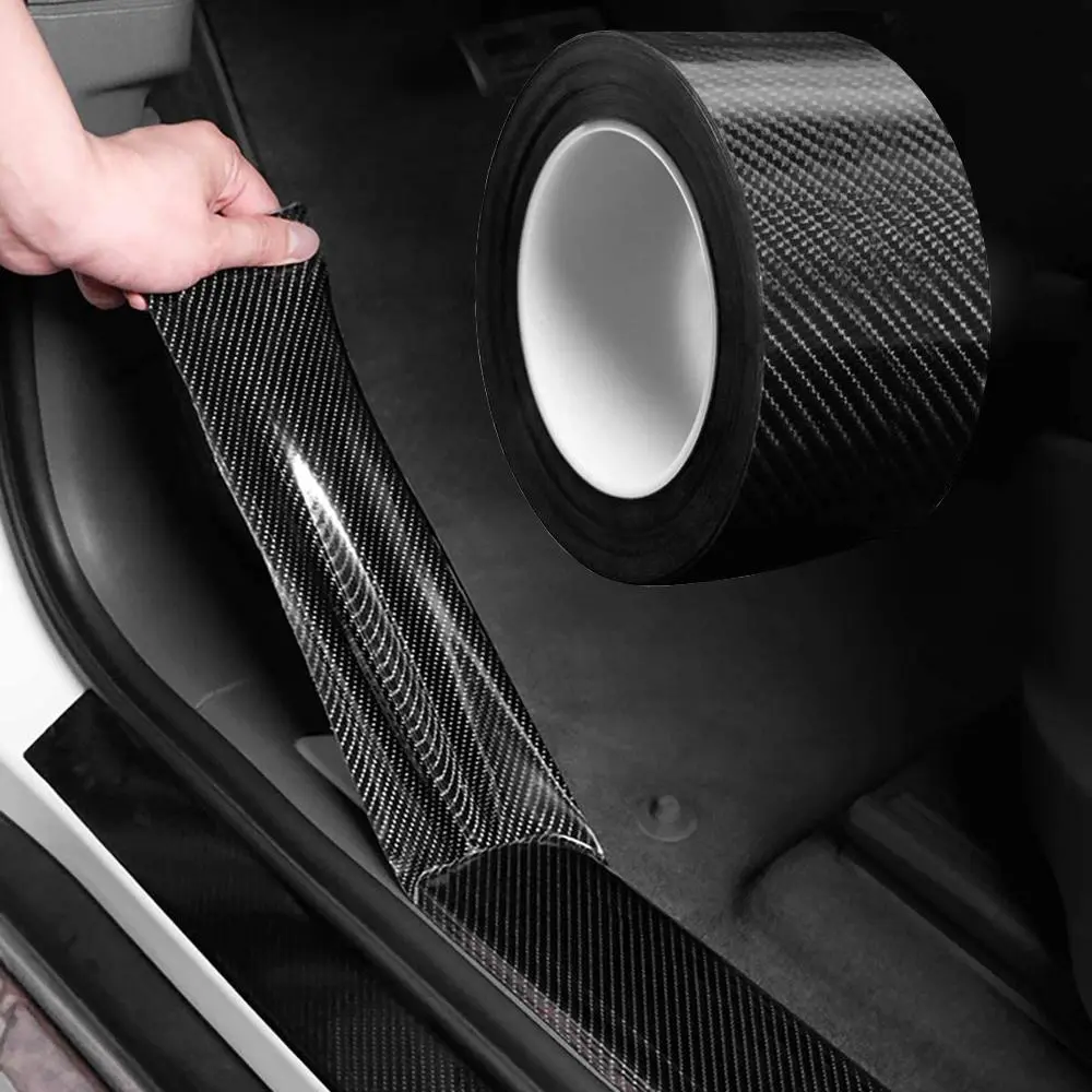 Car Door Sill Protector Sticker, 1 Roll Anti-scratch Car Door Sill Vinyl Wrap Film, Self-adhesive Car Door Edge Guard
