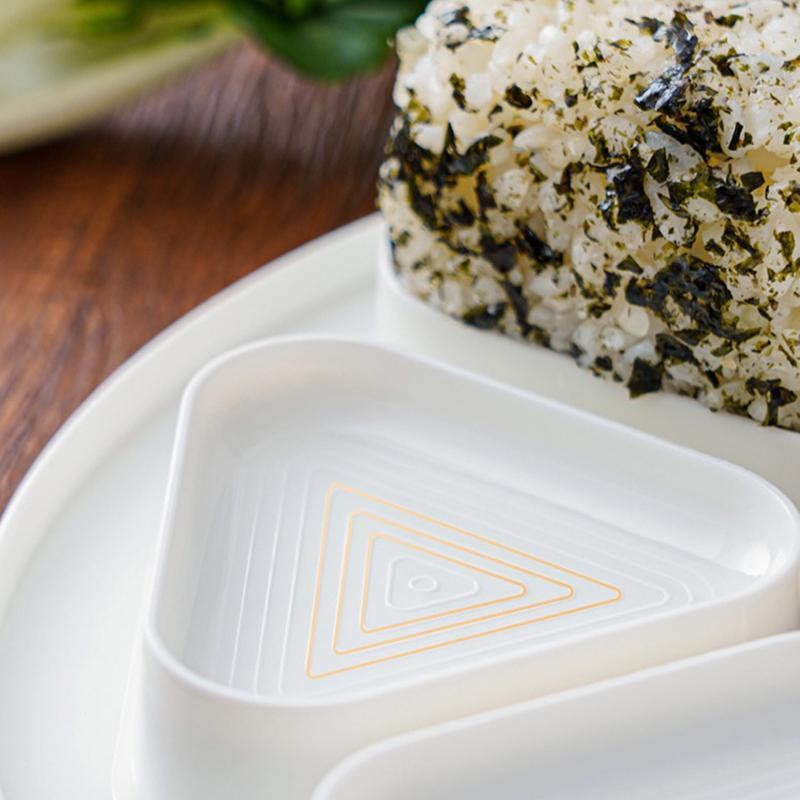 Product Introduction of Japanese sushi mold triangle rice ball lunch box six in one seaweed rice roll maker portable and easy to use baby food 14