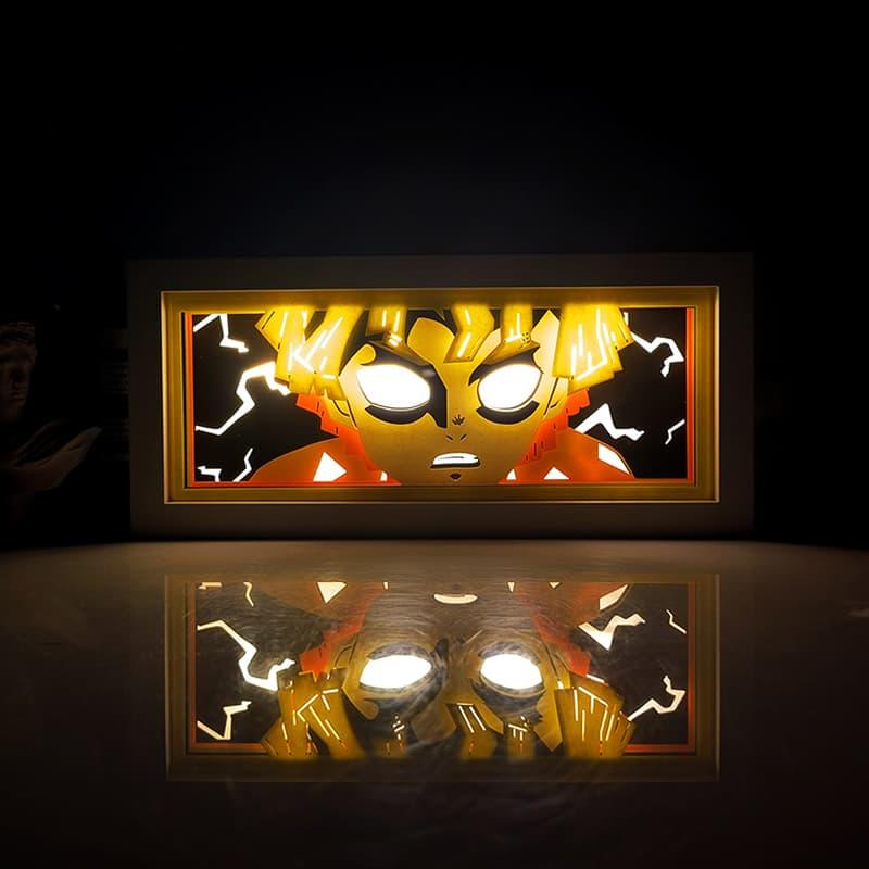 [DEMON SLAYER] Hộp Đèn Anime 3D Led, Có Thể Điều Chỉnh, Trang Trí Bàn Học, Góc Làm Việc 4