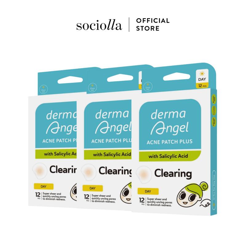 Combo 3 Miếng Dán Mụn Derma Angel Acne Patch Plus With Salicylic Acid Day 12 Miếng