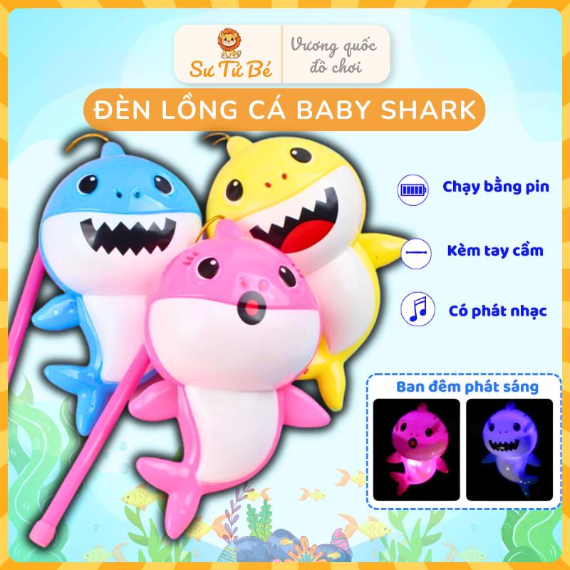 Lồng đèn trung thu hình cá mập Baby Shark Có nhạc Có đèn,  Đèn Lồng Trung Thu Cho Bé Gái và  Bé Trai,  Đồ Chơi Trung Thu Voi Kem