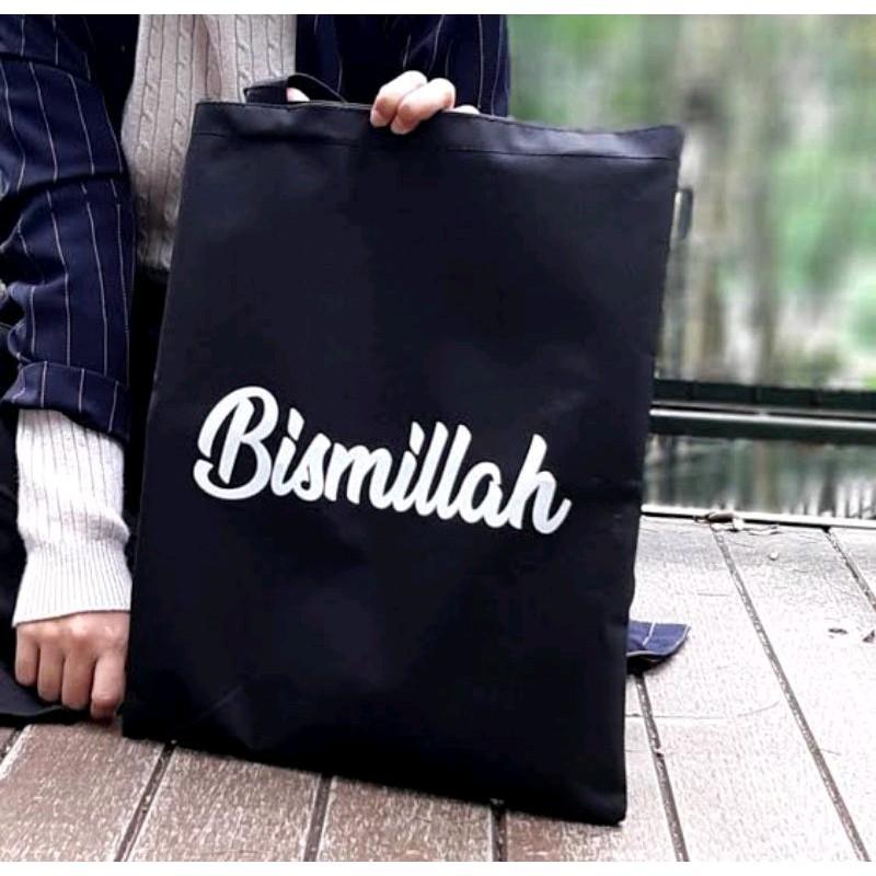 Totebag pakai resleting tas kuliah tas sekolah 2