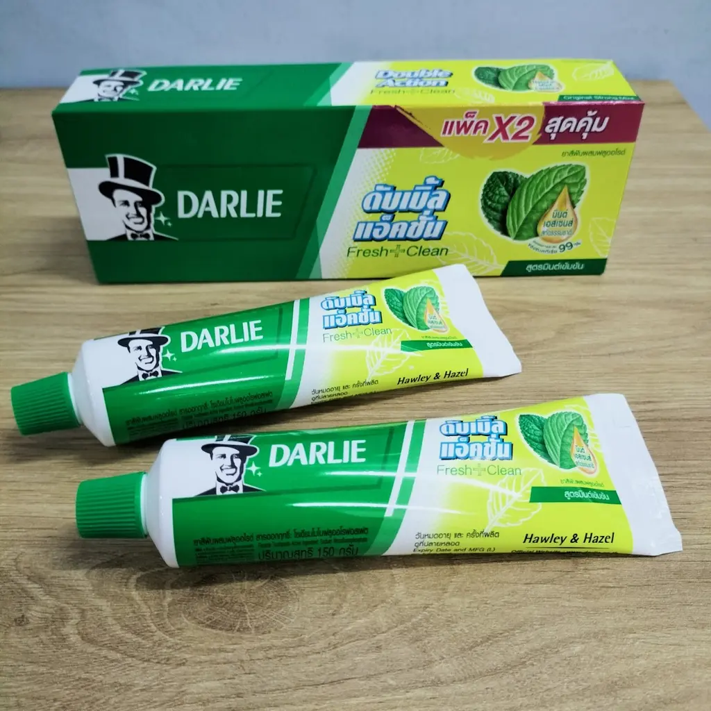 Hộp 2 Tuýp kem đánh răng ông già DARLIE Thái lan 150g x 2