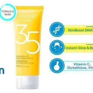WARDAH UV SHIELD Essential Sunscreen Gel SPF 35 PA++++, 40 ml - Sun Block - Tabir Surya - Sun Screen SPF 30 vitamin wajah facial sunblock acid kering hyaluronic mencerahkan