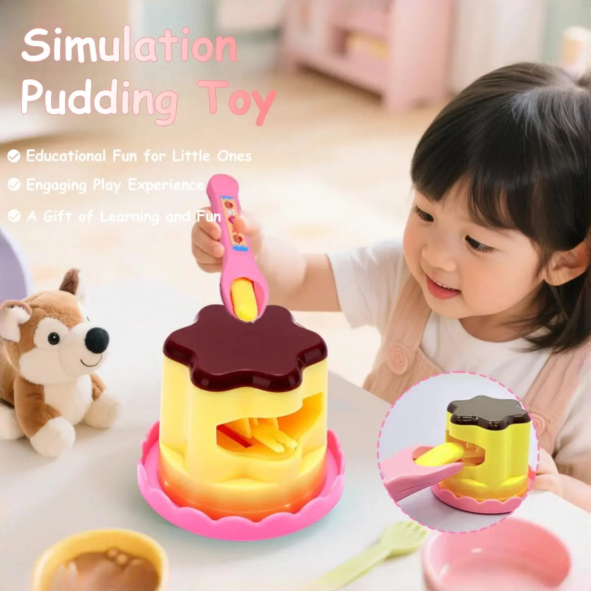 Feeding Pudding Toy Early Education Play House Toys Cute Strawberry ...