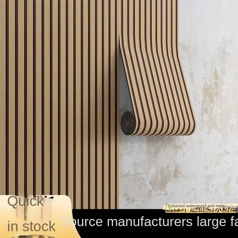 Living Room TV Wall Decor Waterproof 3D Wood Grain Wall Panel