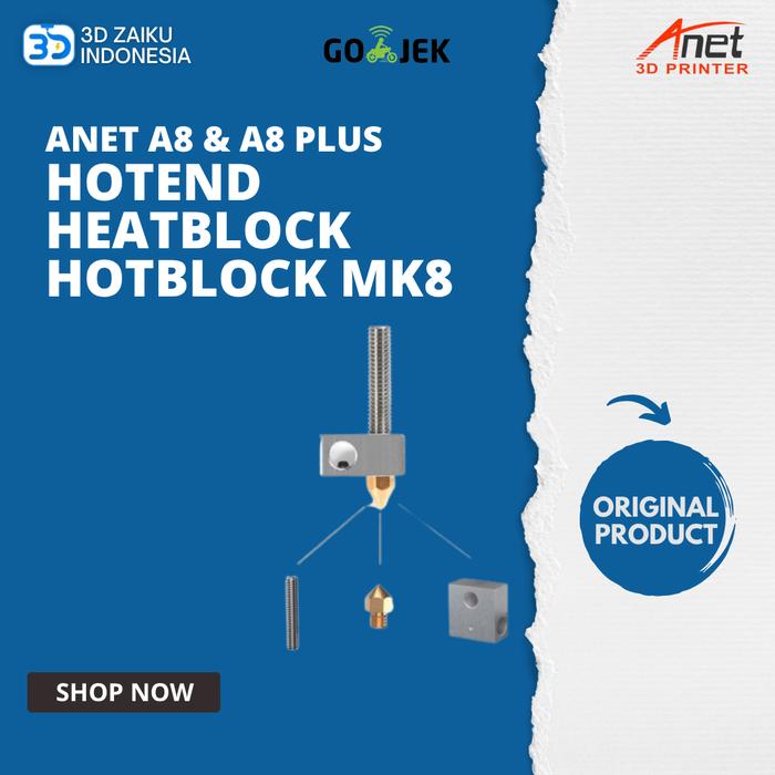 Gambar Original Anet A8 and A8 Plus Hotend Heatblock Hotblock MK8 Replacement dari 3D Zaiku Indonesia Kota Administrasi Jakarta Barat Tokopedia
