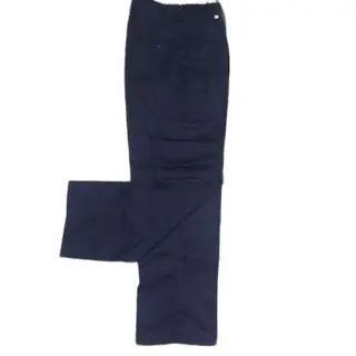 Quần lao động nam quần bảo hộ lao động nam túi hộp màu xanh đen có dây thắt ống quần vải kaki 31