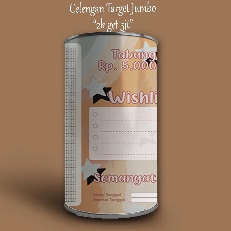 Celengan Target 100 RIBU TARGET 100 JUTA Buka tutup Jumbo full kaleng Murah Celengan Viral Celengan Buka Tutup Celengan Permanen Karakter 3