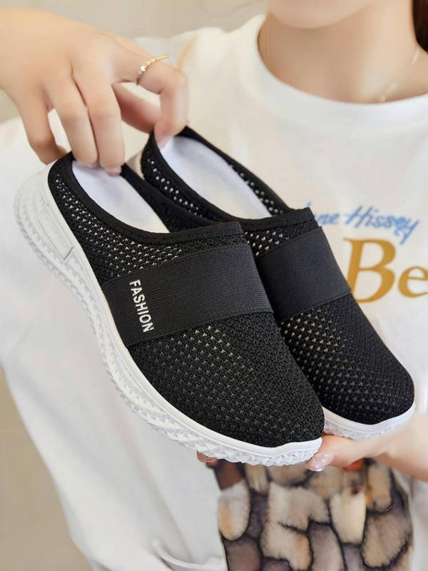 Women's Fashionable Solid Color Mules, Casual Soft Platform Slip on Walking Shoes, Breathable Comfortable Shoes for Daily Wear for Women & Girls 8