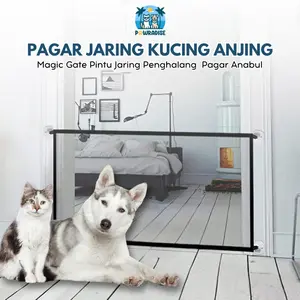 Pintu Jaring Penghalang Pagar Kandang Kucing Anjing - Magic Gate Pintu Jaring Penghalang Pagar Anabul