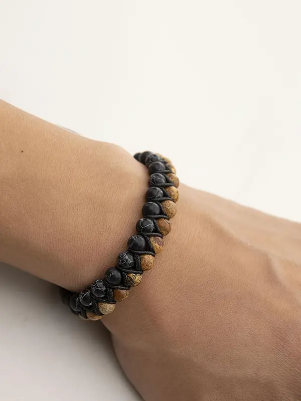 Stone Beaded Bracelet, Fashionable Jewelry for Men & Women, Trendy All-match & Exquisite Jewelry for Birthday Gift 0