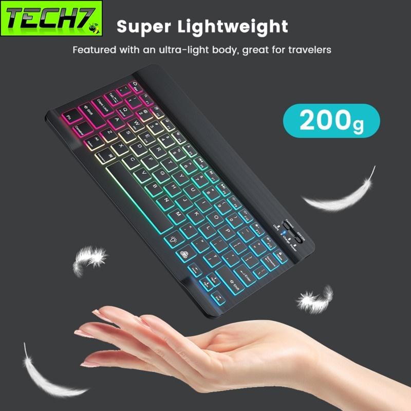 Bộ Bàn phím chuột Led RGB không dây Bluetooth BL30 mini siêu mỏng pin sạc chống ồn cho PC Laptop smartphone Tablet
