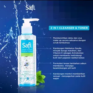 Safi White Expert Cleanser 2in1 Cleanser & Toner 70ml-150ml Kulit Kering
