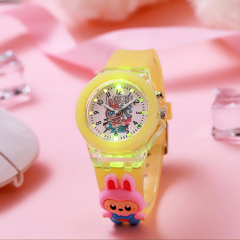 Product Introduction of NEW  Children‘s Watches Cartoon Doll LED Luminous Colorful Watch Analog Kids Watch Boys Girls Birthday Festival Toys Gifts 8