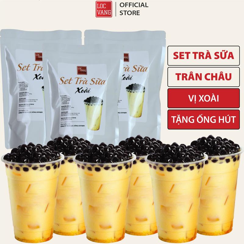 Set Trà Sữa Trân Châu Làm 15 Ly Vị Xoài LỘC VÀNG