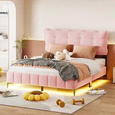 Girly queen bed frame best sale