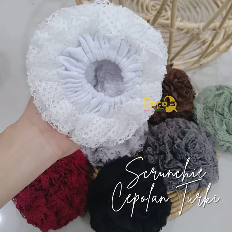 cepol konde rambut kerucut ubur-ubur mawar  hijab kerudung wanita wisuda cantik jumbo premium 3