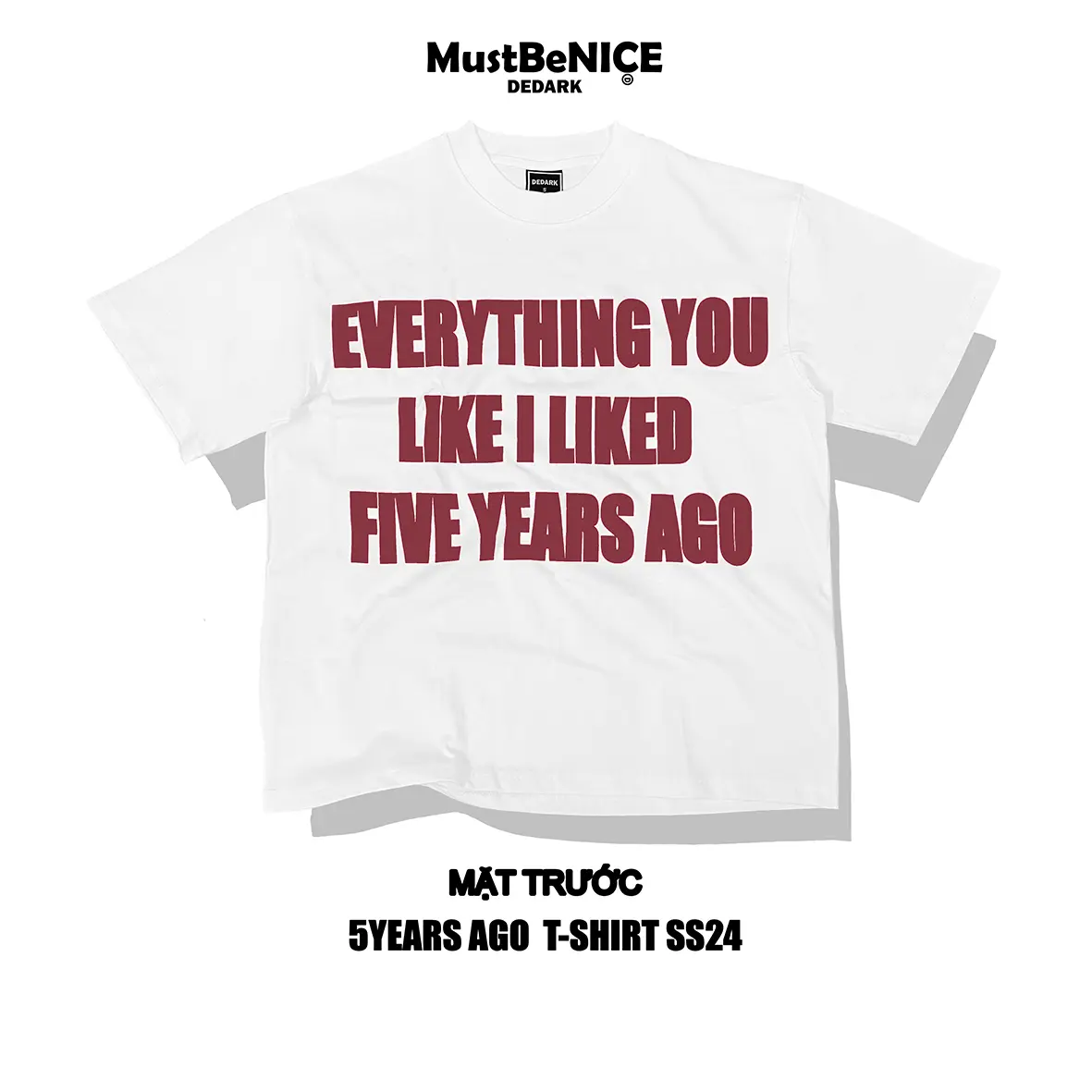 Áo thun 5YEARS AGO DEDARK nam/nữ Cotton 300gsm