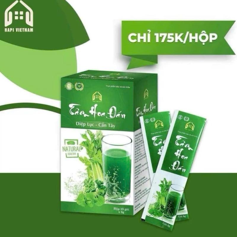 TÂM HOA ĐÁN DIỆP LỤC CẦN TÂY- nước uống hỗ trợ đẹp da, tác dụng giảm mụn, sạm nám da, dưỡng da, bổ sung sức khỏe, nước detox trắng da