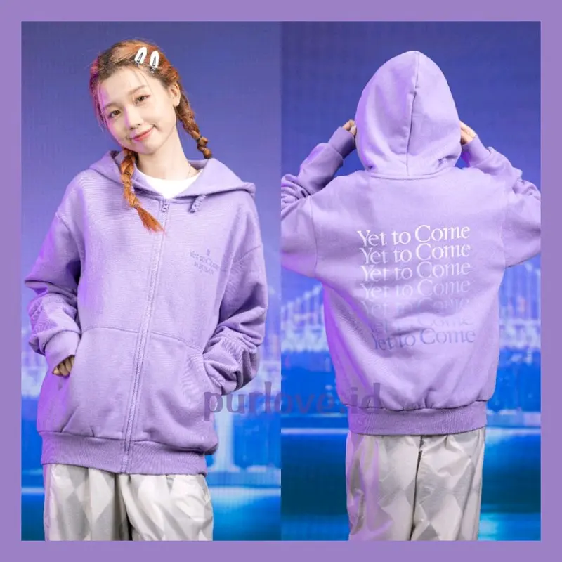 JAKET HOODIE BTS YET TO COME TERMURAH Katun Cokelat Polos 1