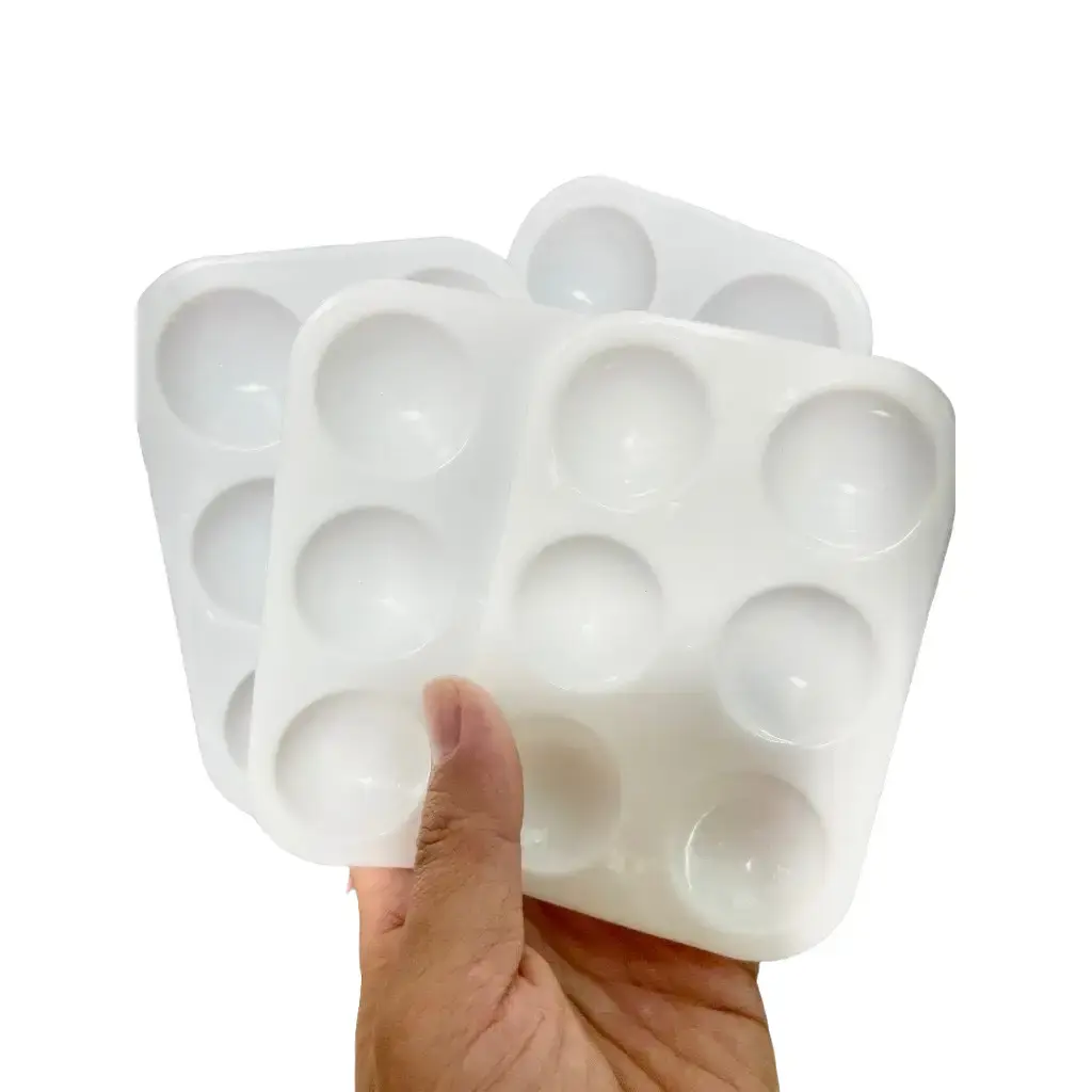 Bộ 2 Khay Đựng Màu 6 Ô Tròn Thương Hiệu Uy Tín