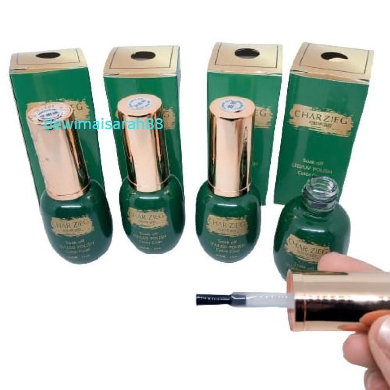 Charzieg Top Coat Base Coat Primer UV LED Kutek Cat Kuku Nail Art 15ml 2