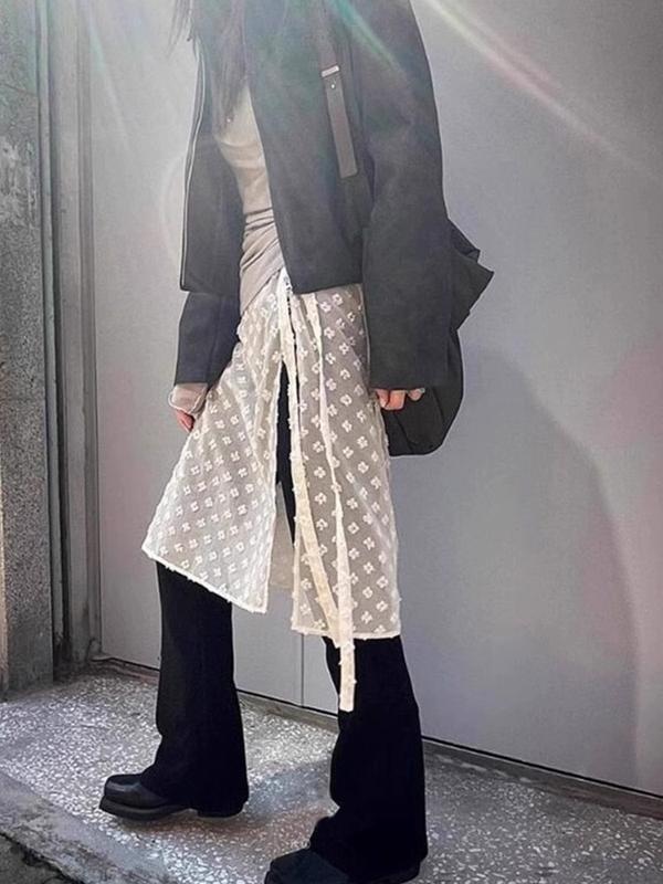 Product Introduction of Ladies Lace Layered Sheer Skirt Paired with Lace Up Girls Layered Skirt Wrap Around Skirt 14
