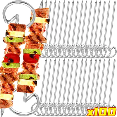 Standing Skewer Air Fryer Skewer Stand, Stainless Steel Kebab