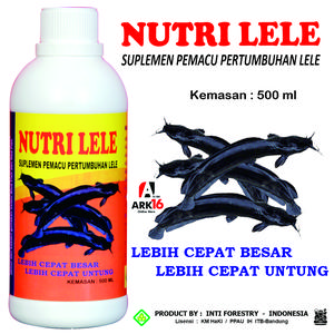 NUTRI LELE Suplemen Pertumbuhan Ikan Lele 500ml - Cepat Besar, Panen Cepat, Hemat Pakan, Meningkatkan Hasil Panen & Kualitas Air, Menghilangkan Bau Amis