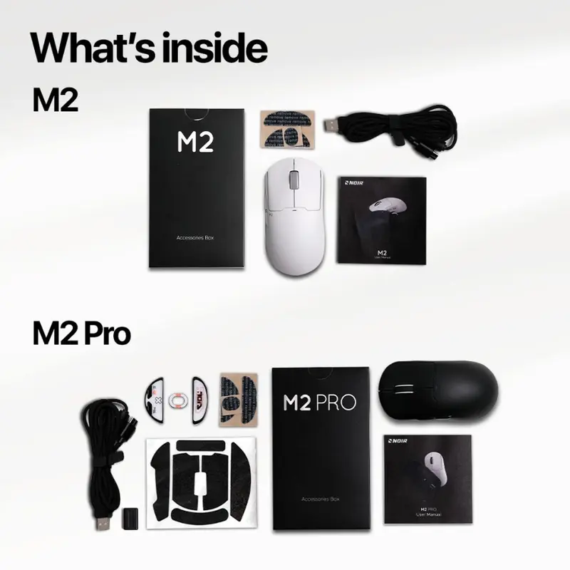 Noir M2 / M-2 Series Wireless Gaming Mouse Lightweight 4k PAW 3395 2