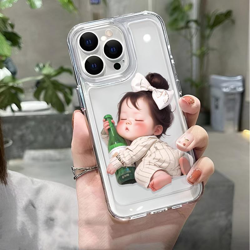Product Introduction of Ốp Không Gian Trong Suốt, Dành Cho iPhone 16 Pro Max, 11, 15promax, 14, 13, 12, 7Plus, X, XS Max, 8, 7, Thiết Kế Cô Gái Ngủ, Ốp Chống Sốc 1