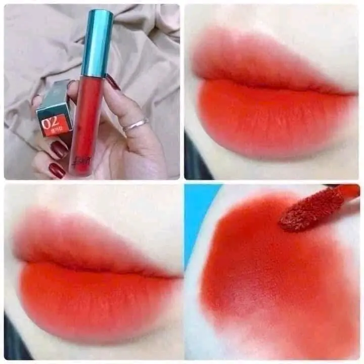 Son Bia 02 đỏ cam mịn lì lên màu chuẩn đẹp