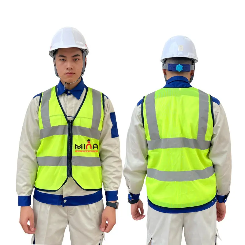 MinaSafety - Áo Bảo Hộ Gile - Áo Phản Quang Túi Hộp