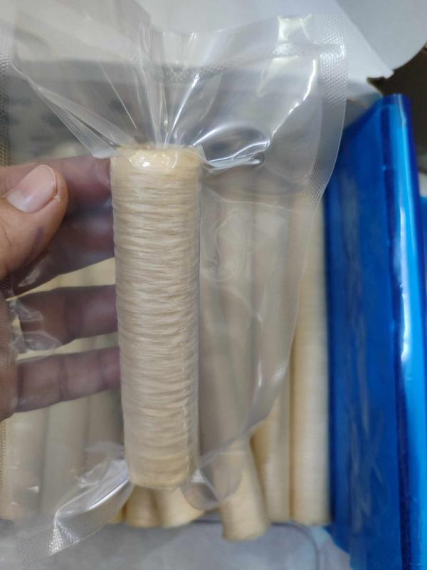  Vỏ Collagen 7met  làm trứng gà nướng  20-30 quả  xúc xích lạp xưởng vỏ collagen vỏ bọc xúc xích vỏ bọc lạp xưởng 