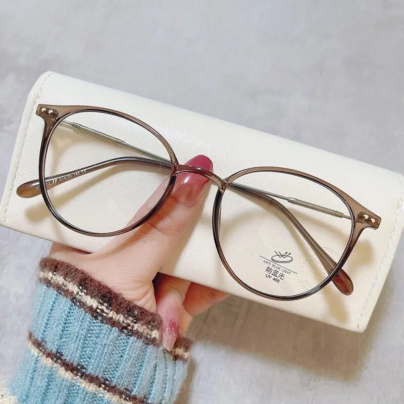 Kính mắt tròn gọng mảnh nhẹ đẹp chống ánh sáng xanh 090