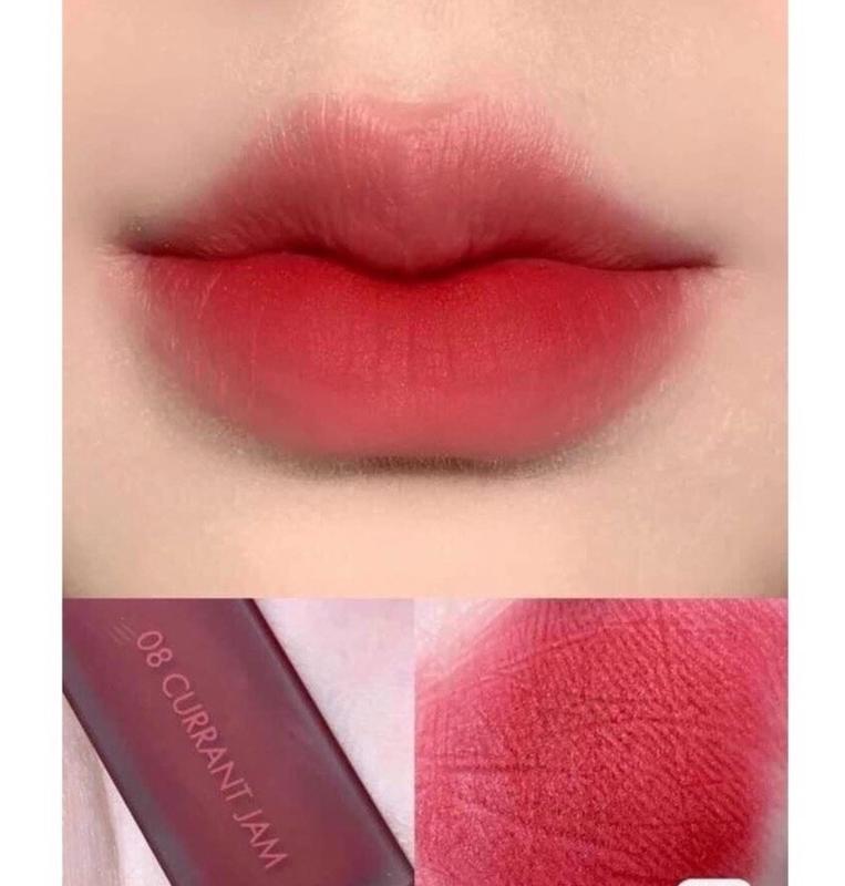 Son Romand Blur 08 Đỏ cổ điển , Son Kem Lì Romand Blur Fudge Tint Màu 08 CurrantJam