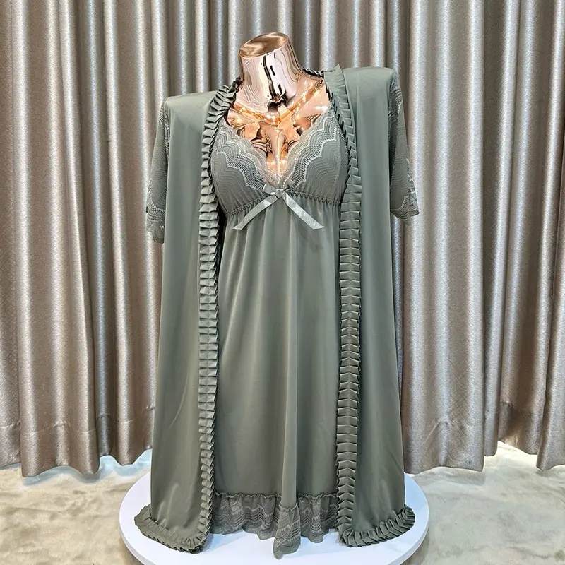 057 Sleepwear Dress + Kimono [ Girlsheaven_id ] 4