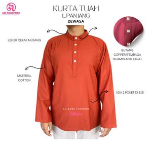KURTA TUAH LENGAN PANJANG/KURTA RAYA LENGAN PANJANG/KURTA MURAH/KURTA COTTON PREMIUM Pastel