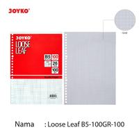 Gambar Joyko Kertas Binder Loose Leaf Grid Kotak 5x5mm B5 100Gsm 100Sheet ORI dari CENTRO TRADING Kota Bandung 1 Tokopedia
