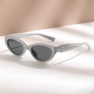 แว่นกันแดด สไตล์เรโทรใหม่ ทรงแคทอาย เหมาะสำหรับสตรีทช็อต กันแดด ป้องกันรังสียูวี