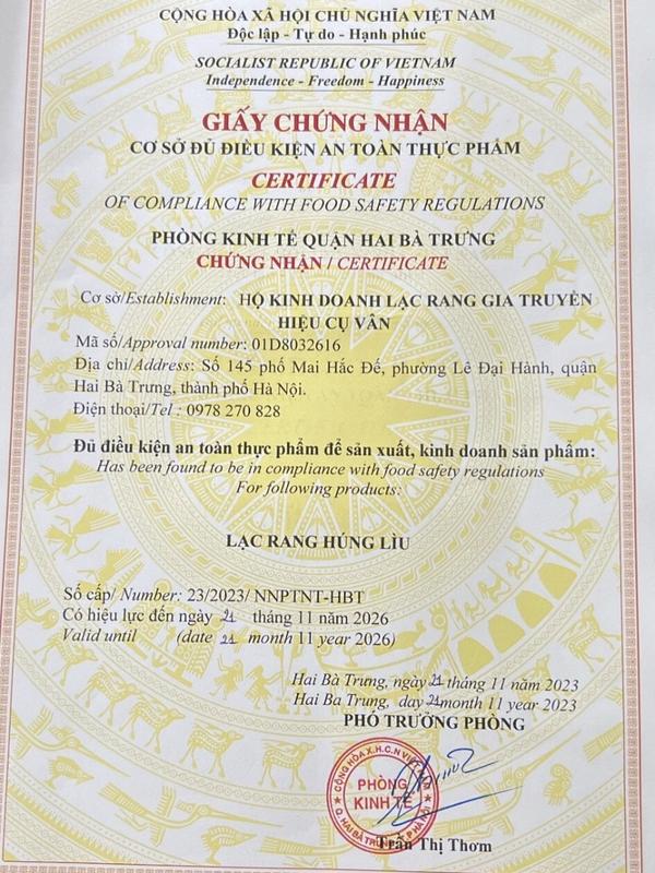 Lạc Rang Húng Lìu Cụ Vân Chính Hiệu Gia Truyền từ năm 1960, Snack Ăn Vặt 1