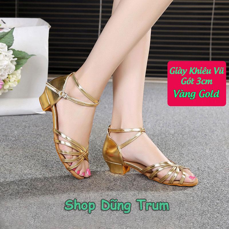 Giày khiêu vũ 3cm đế da lộn, giày nhảy Dancesport KV22 3