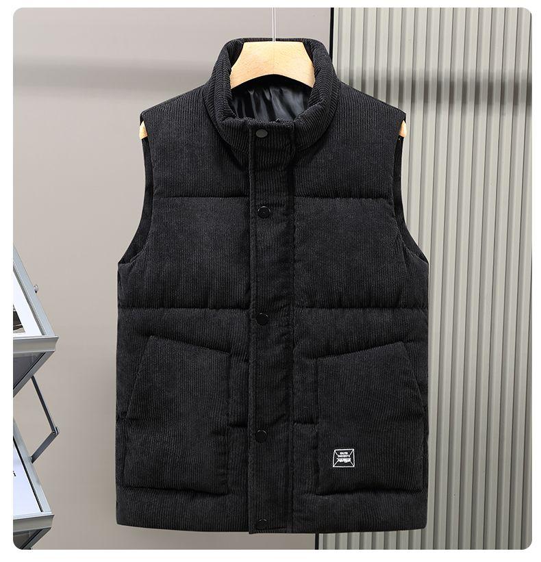 Product Introduction of Áo Ghi Lê Bông, Dành Cho Nam Giới, Mùa Thu Và Mùa Đông, Hàng Mới Về, Vải Nhung Kẻ Dày, Cổ Đứng, Áo Ghi Lê, Ấm Áp, Có Thể Mặc Ngoài Trời 30