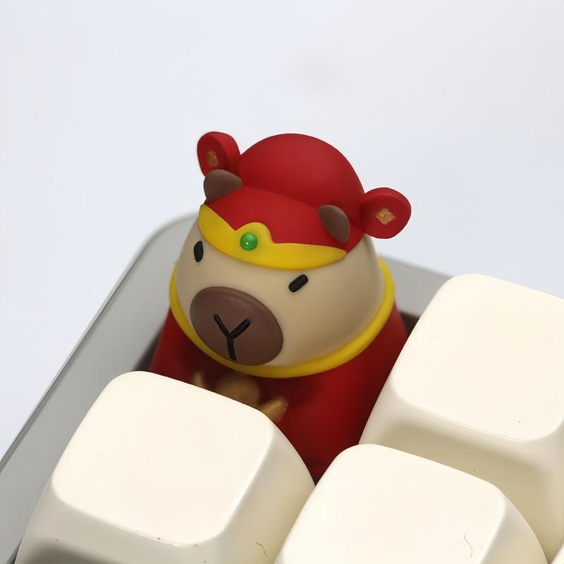 Product Introduction of Cute Animal Design Keycap, 1 Count Durable Keycap, Keyboard Accessories, Fashionable Game Office Accessories for Mechanical Keyboard 10