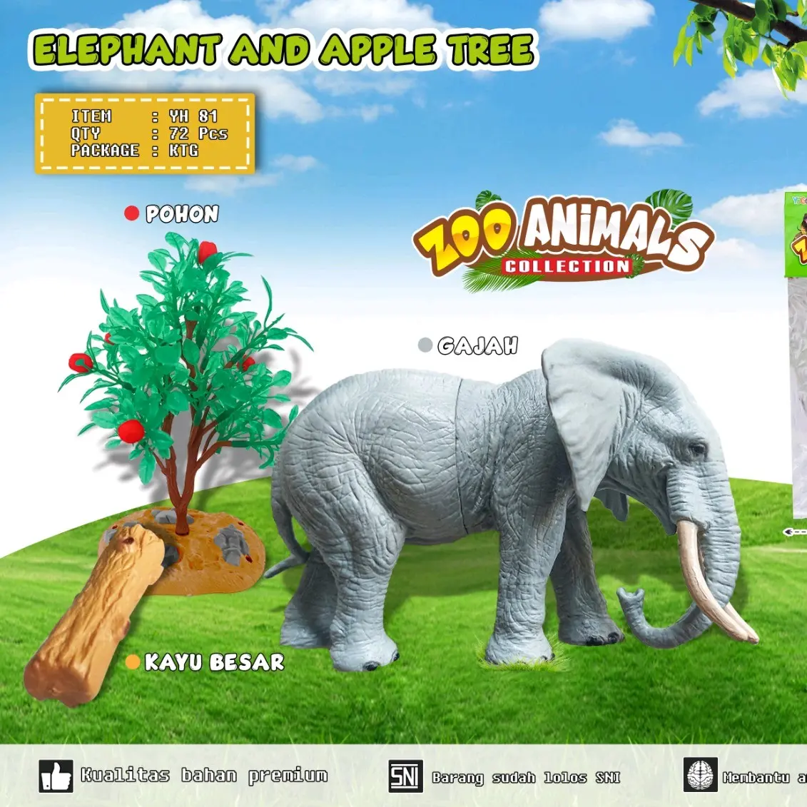 Mainan hewan karet gajah mainan hewan mainan gajah mainan elephant